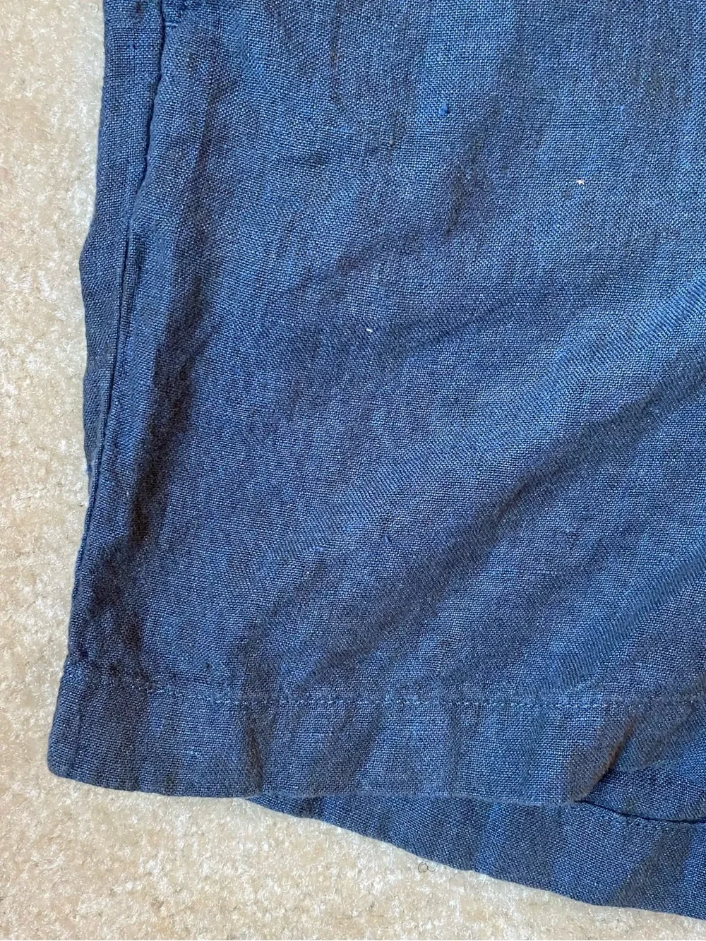 J. Crew Men's Preppy Casual Navy Blue Linen 7” Shorts Size 28” Waist